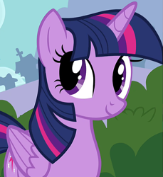 Size: 891x973 | Tagged: safe, imported from derpibooru, screencap, twilight sparkle, alicorn, pony, it ain't easy being breezies, season 4, cropped, cute, female, folded wings, mare, smiling, twiabetes, twilight sparkle (alicorn), wings