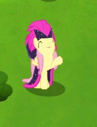 Size: 320x418 | Tagged: safe, imported from derpibooru, screencap, fluttershy, pegasus, pony, cute, gameloft, my little pony: magic princess, smiling, waving