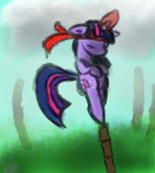 Size: 487x544 | Tagged: safe, artist:phillnana, imported from derpibooru, twilight sparkle, pony, unicorn, bipedal, female, floppy ears, mare, pole, sketch, solo, unicorn twilight