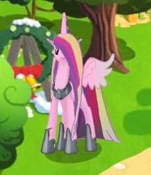 Size: 330x381 | Tagged: safe, imported from derpibooru, screencap, princess cadance, pony, evil cadance, evil counterpart, gameloft, looking at you, mirror universe, my little pony: magic princess