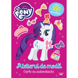 Size: 1000x1000 | Tagged: safe, imported from derpibooru, rarity, pony, unicorn, book, my little pony logo, romanian, text