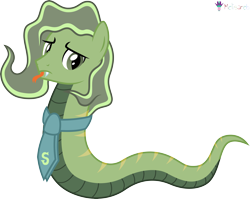 Size: 5021x4000 | Tagged: safe, artist:melisareb, imported from derpibooru, part of a set, inkanyamba, original species, pony, snake, snake pony, .svg available, absurd resolution, alphabet lore, fangs, forked tongue, male, necktie, ponified, s, simple background, snake tail, solo, species swap, stallion, tail, teeth, tongue out, transparent background, vector