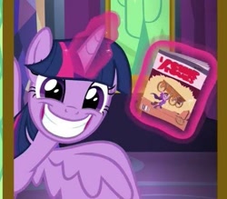 Size: 473x414 | Tagged: safe, imported from derpibooru, screencap, twilight sparkle, alicorn, the last problem, action comics #1, comic, comic book, cropped, smiling, solo, spread wings, twilight sparkle (alicorn), twilight's castle, wings