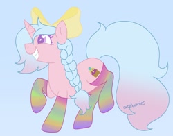 Size: 1911x1500 | Tagged: safe, artist:orcabunnies, imported from derpibooru, oc, oc only, oc:cupcake swirl, pony, unicorn, simple background, solo