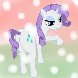Size: 1024x1024 | Tagged: safe, artist:jimthecactus, imported from derpibooru, rarity, pony, unicorn, bubble, butt, female, lidded eyes, looking back, mare, plot, rearity, smiling, solo