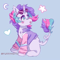 Size: 1000x1000 | Tagged: safe, artist:funnyhat12, imported from derpibooru, oc, oc only, pony, unicorn, clothes, glasses, jacket, simple background, solo, varsity jacket