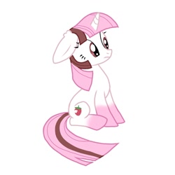 Size: 1500x1500 | Tagged: safe, artist:funnyhat12, imported from derpibooru, oc, oc only, oc:strawberry smoothie (funnyhat12), pony, unicorn, simple background, solo, trace, white background