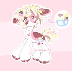 Size: 2024x2005 | Tagged: safe, artist:funnyhat12, imported from derpibooru, oc, oc only, pony, unicorn, adoptable, gradient background, reference sheet, solo