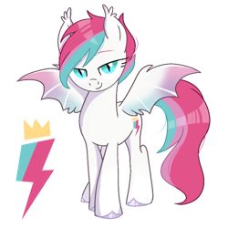Size: 655x656 | Tagged: artist needed, source needed, safe, imported from derpibooru, zipp storm, bat pony, pegasus, colorful, cool, g5, looking at you, simple background, spread wings, transparent background, wings