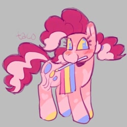 Size: 640x640 | Tagged: safe, artist:tacoscribs, imported from derpibooru, pinkie pie, pansexual pride flag, pride, pride flag, simple background, solo