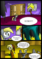 Size: 569x796 | Tagged: safe, artist:neoncabaret, imported from derpibooru, derpy hooves, oc, oc:mel, human, pegasus, pony, comic:derpy's wish, comic