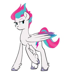 Size: 827x960 | Tagged: artist needed, source needed, safe, imported from derpibooru, zipp storm, pegasus, pony, colorful, cool, female, g5, looking at you, mare, simple background, solo, white background, wings