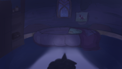 Size: 1252x714 | Tagged: safe, anonymous artist, imported from derpibooru, opaline arcana, pony, unicorn, series:misty pov, spoiler:g5, candle, drawing, g5, lighting, misty brightdawn, misty's pillow