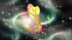 Size: 1920x1080 | Tagged: safe, artist:chadbeats, artist:gluk, artist:sairoch, edit, imported from derpibooru, fluttershy, pegasus, pony, abstract background, eyes closed, female, flying, mare, smiling, solo, swirls, wallpaper, wallpaper edit