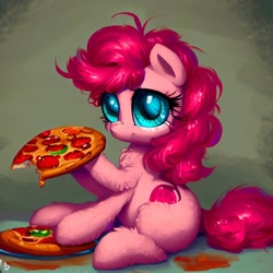 Size: 1024x1024 | Tagged: safe, imported from derpibooru, pinkie pie, ai content, ai generated, food, pizza