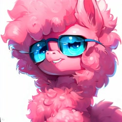 Size: 1024x1024 | Tagged: safe, imported from derpibooru, pinkie pie, ai content, ai generated, prompter:pizza split, solo, sunglasses