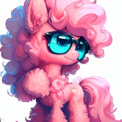 Size: 1024x1024 | Tagged: safe, imported from derpibooru, pinkie pie, ai content, ai generated, prompter:pizza split, solo, sunglasses