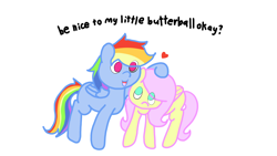 Size: 1280x720 | Tagged: safe, artist:fluttersdoodles, imported from derpibooru, fluttershy, rainbow dash, female, flutterdash, heart, lesbian, shipping, talking