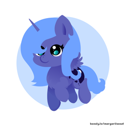 Size: 2200x2200 | Tagged: safe, artist:margaritaenot, imported from derpibooru, princess luna, alicorn, pony, cute, lunabetes, s1 luna, simple background, solo, vector