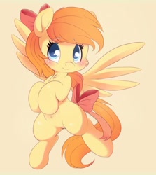 Size: 520x582 | Tagged: safe, artist:tamabel, imported from derpibooru, oc, oc only, oc:deliambre, pegasus, pony, bow, bowtie, simple background, solo, tail, tail bow