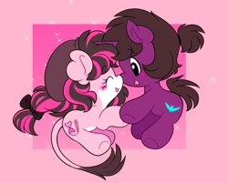 Size: 1496x1200 | Tagged: safe, artist:tamabel, imported from derpibooru, oc, oc only, earth pony, pony, boop, gradient background, noseboop, solo