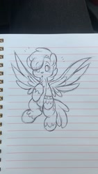 Size: 1152x2048 | Tagged: safe, artist:tamabel, imported from derpibooru, oc, oc only, pegasus, pony, solo, traditional art