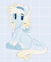 Size: 976x1171 | Tagged: safe, artist:tamabel, imported from derpibooru, oc, oc only, pegasus, pony, adoptable, headband, simple background, solo