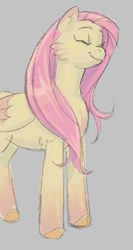Size: 341x641 | Tagged: safe, artist:prunesart, imported from derpibooru, fluttershy, pegasus, eyes closed, solo