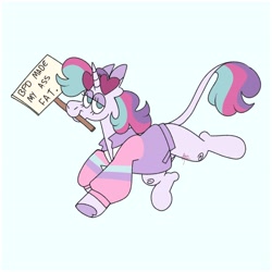 Size: 4096x4096 | Tagged: safe, artist:fizzlefer, imported from derpibooru, oc, oc only, oc:plain sailing, pony, unicorn, bipolar, sign, simple background, solo