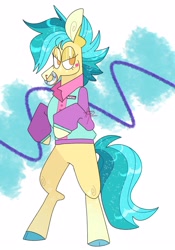 Size: 2588x3687 | Tagged: safe, artist:fizzlefer, imported from derpibooru, oc, oc only, earth pony, pony, clothes, jacket, simple background, solo, varsity jacket