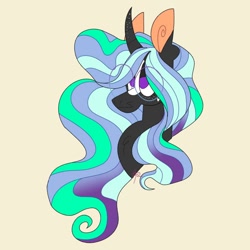 Size: 894x894 | Tagged: safe, artist:fizzlefer, imported from derpibooru, oc, oc only, pony, unicorn, bust, glasses, simple background, solo