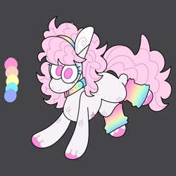 Size: 3000x3000 | Tagged: safe, artist:fizzlefer, imported from derpibooru, oc, oc only, earth pony, pony, adoptable, clothes, collar, headband, leg warmers, simple background, solo