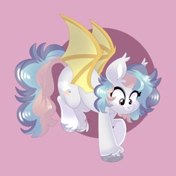 Size: 4000x4000 | Tagged: safe, artist:fizzlefer, imported from derpibooru, oc, oc only, bat pony, pony, gradient background, solo