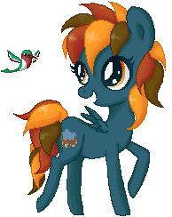 Size: 194x244 | Tagged: safe, artist:ne-chi, imported from derpibooru, oc, bird, pegasus, pony, animated, blinking, commission, flying, open mouth, pegasus oc, simple background, transparent background