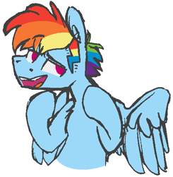 Size: 518x528 | Tagged: safe, artist:artflicker, imported from derpibooru, rainbow dash, pegasus, pony, bust, chest, male, no pupils, rainbow blitz, rule 63, sideburns, simple background, solo, stallion, white background