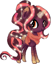 Size: 203x254 | Tagged: safe, artist:ne-chi, imported from derpibooru, oc, pony, unicorn, animated, blinking, clothes, glowing, glowing horn, horn, scarf, simple background, transparent background, unicorn oc