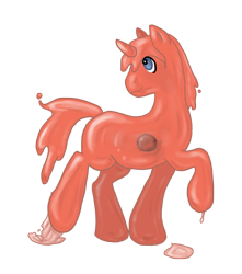 Size: 1773x2010 | Tagged: safe, imported from derpibooru, oc, oc only, goo, goo pony, original species, pony, unicorn, horn, male, simple background, solo, transparent background, unicorn oc