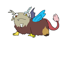 Size: 3000x2400 | Tagged: safe, artist:mistylake, imported from derpibooru, discord, draconequus, alot, crawling, looking up, male, simple background, snaggletooth, solo, spread wings, transparent background, ugly cute, wings