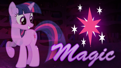 Size: 1920x1080 | Tagged: safe, artist:birdco, artist:dalekstugaming, artist:intbrony, artist:mamandil, edit, imported from derpibooru, twilight sparkle, pony, unicorn, book, bookshelf, cutie mark, female, golden oaks library, looking down, mare, smiling, solo, stars, translucent, unicorn twilight, wallpaper, wallpaper edit