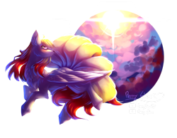 Size: 2777x2160 | Tagged: safe, artist:prettyshinegp, imported from derpibooru, ninetales, pony, female, looking back, mare, pokémon, ponified, simple background, transparent background, wings