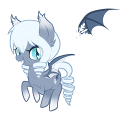 Size: 680x646 | Tagged: safe, artist:ne-chi, imported from derpibooru, oc, oc:frostbite, bat pony, pony, bat pony oc, fangs, open mouth, simple background, transparent background