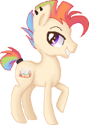 Size: 198x278 | Tagged: safe, artist:ne-chi, imported from derpibooru, oc, earth pony, pony, animated, commission, ear piercing, earring, earth pony oc, gritted teeth, jewelry, piercing, raised hoof, simple background, teeth, transparent background