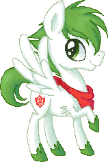 Size: 158x235 | Tagged: safe, artist:ne-chi, imported from derpibooru, oc, pegasus, pony, animated, bandana, blinking, flapping wings, pegasus oc, simple background, transparent background, wings