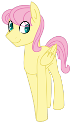 Size: 560x960 | Tagged: safe, artist:fluttershydaily, imported from derpibooru, fluttershy, butterscotch, rule 63, simple background, smiling, transparent background, walking