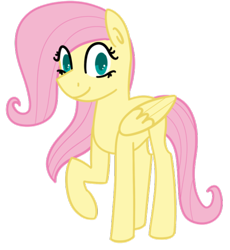 Size: 400x434 | Tagged: safe, artist:fluttershydaily, imported from derpibooru, fluttershy, female, filly, filly fluttershy, looking at you, raised hoof, simple background, transparent background, younger