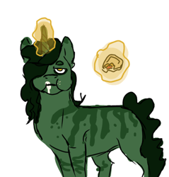 Size: 540x566 | Tagged: safe, artist:onyxdr, imported from derpibooru, oc, oc:lightning, pony, unicorn, eating, female, food, magic, mare, sandwich, unamused