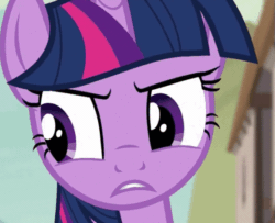 Size: 557x452 | Tagged: safe, imported from derpibooru, screencap, twilight sparkle, alicorn, pony, season 5, the cutie map, animated, cropped, female, gif, looking at something, mare, solo, twilight sparkle (alicorn)
