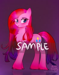 Size: 1074x1368 | Tagged: safe, artist:petaltwinkle, imported from derpibooru, pinkie pie, earth pony, pony, commission, pinkamena diane pie, solo, unshorn fetlocks, ych example, your character here