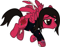 Size: 1319x1037 | Tagged: safe, artist:lightningbolt, derpibooru exclusive, imported from derpibooru, pegasus, pony, undead, zombie, zombie pony, .svg available, bags under eyes, bloodshot eyes, bone, clothes, feather, flying, lidded eyes, lip piercing, long sleeves, male, mike fuentes, pierce the veil, piercing, ponified, scar, simple background, solo, stallion, stitches, svg, tattered, tattoo, torn clothes, torn ear, transparent background, vector