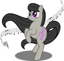 Size: 858x820 | Tagged: safe, artist:mattbas, imported from derpibooru, derpy hooves, octavia melody, earth pony, pegasus, pony, .svg available, female, long hair, long mane, long tail, mare, nightmare derpy, simple background, solo, svg, transparent background, vector